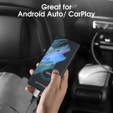 Кабель USB-C на USB 3.1 Gen2, 0.5м, швидка зарядка 3A/60W, 10Gbps, сумісний з iPhone 15, Galaxy S24, Redmi, Pixel 8, PS5 SSD