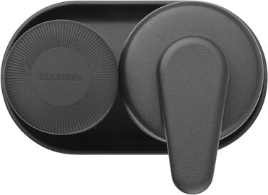 Brabantia Набір дозаторів для мила та миючих засобів 2х200 мл, металевий, сірий Infinite Grey з піддоном