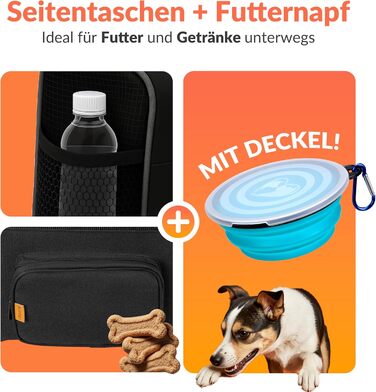 Транспортна переноска для котів до 20 кг, складна, з сонце- та водонепроникним дахом, плечовим ременем та мискою, дихаюча, комфортна, з обертовим подушкою, переноска для котів/собак, для автомобіля, колір антрацит