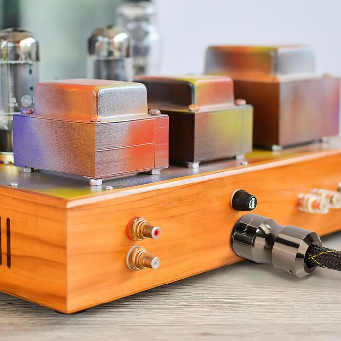 Hi-Fi мережевий кабель живлення 10AWG з феритним кільцем, безкисневий мідний кабель для аудіосистем High-End, 1.5м, чорний