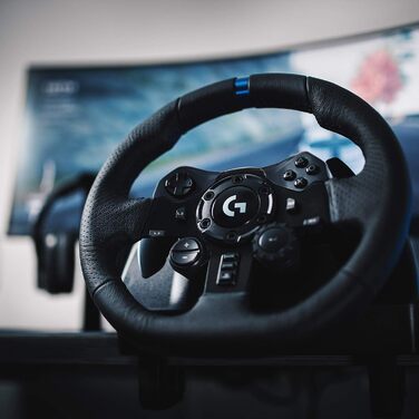 Руль Logitech G923 TRUEFORCE з педалями для Xbox Series X|S, Xbox One та PC, з реактивним педалем та системою подвійного зчеплення, чорний
