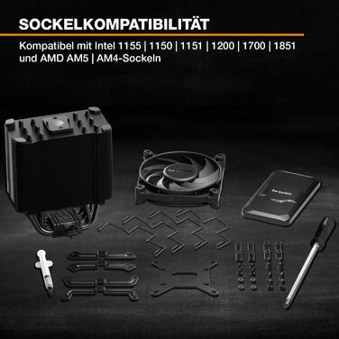 be quiet! Dark Rock 5: Потужний кулер для процесора з 7 теплових трубок та тихим вентилятором