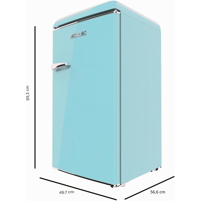 Міні-холодильник Cecotec Bolero CoolMarket TT Origin 110 синій 95л – ретро дизайн, LED-підсвітка, клас E
