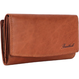 Benthill Women's Wallet Large Genuine Leather | Large Wallet XXL with RFID Protection | Vintage Genuine Leather Women's Wallet with Many Card Slots including Gift Box, Color: Brown