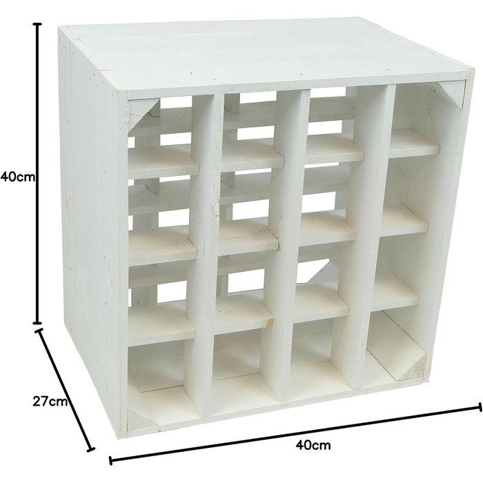 Wine Rack 16 Bottle Size 40x40x27cm Shelf Box Bottle Storage Wine Rack Apple Box/Wine Box (3-Piece Set Wine Rack 16 Bottle White)