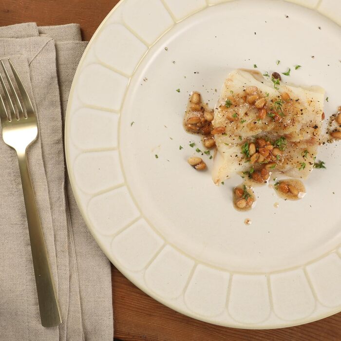 Сервіз столовий Gibson Elite Northrock Steingut 16-частинний для 4 осіб (12 предметів) - Білий з ручним розписом, основа з теракоти (Winchester Way)