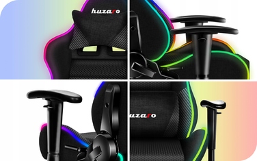 Ігрове крісло Huzaro Ranger 6.0 RGB, сітка, чорне