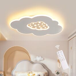 LED Ceiling Light for Kids' Room, 40CM Cloud Lamp LED Ceiling Light Dimmable with Remote Control 3000K-6000K 24W Kids' Lamp Ceiling Light for Kids' Room | Nursery | Bedroom | Living Room