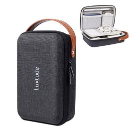 Органайзер для кабелів Luxtude: кейс для подорожей, захист для електроніки, компактна сумка для кабелів, зарядних пристроїв, повербанків та жорстких дисків (чорний)