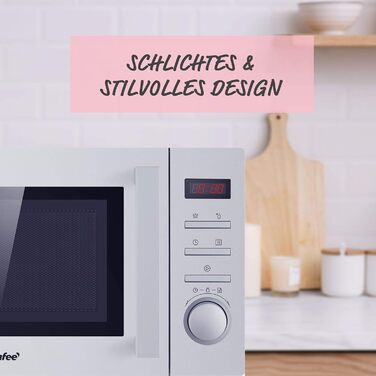 Мікрохвильова піч Comfee CMSN 20di White - 20л, 700W, білий колір, LED-дисплей, 8 меню, таймер, внутрішнє освітлення