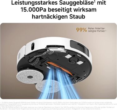 Робот-пилосос Xiaomi Vacuum S40 Pro з базою самоочищення, потужність всмоктування 10 000 Па