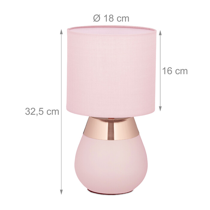 Relaxdays Table Lamp with Fabric Shade