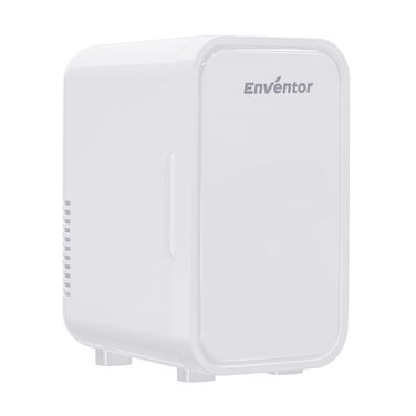 Mini холодильник Enventor 6L: портативний, для авто, кімнати, косметики, фруктів та напоїв (білий)