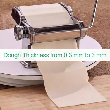 Ghazpmuk Manual Pasta Machine, Noodle Machine with 6 Adjustable Thicknesses for Pasta, Pasta Maker with 2 Widths, Pastamaschine, Pastamaker Stainless Steel, for Tagliatelle, Spaghetti, Lasagna, Ravioli