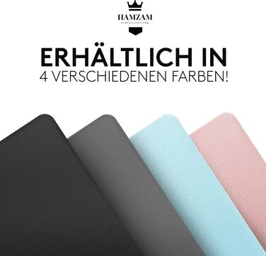 Підкладка для столу HAMZAM з PU шкіри, 90x40 см - преміум якість, з інтегрованим ковриком для миші, чорна