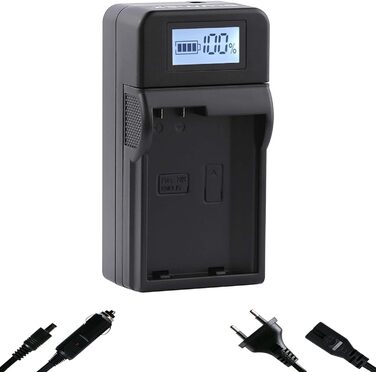 Зарядний пристрій Blumax LCD Dual для акумуляторів Nikon EN-EL15a/b/c - сумісний з Nikon D500, D850, Z7 II, Z6 III, Z5, Zf