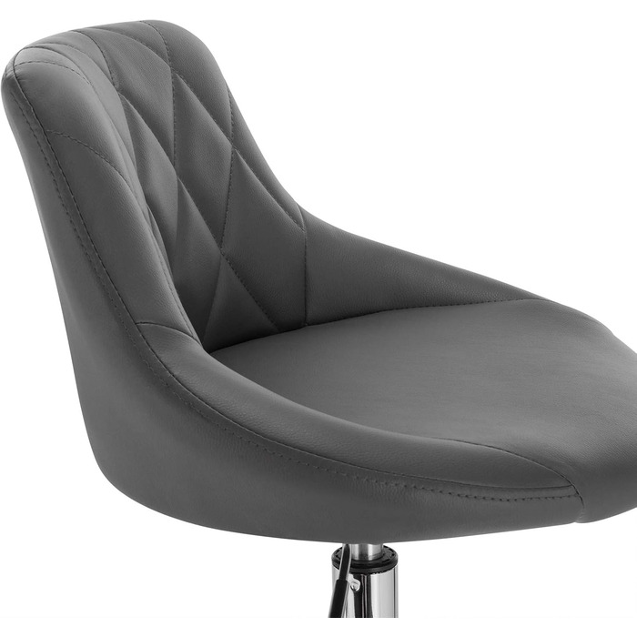 Adjustable Swivel Bar Stool with Backrest - Dark Green Faux Leather - WOLTU BH242dgn-2