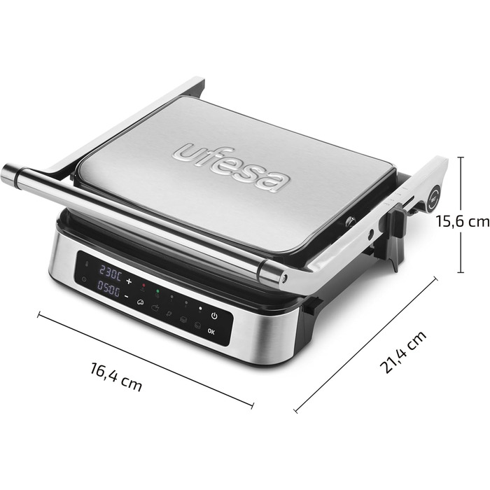 Ufesa Everest Electric Hot Plate with Touch Screen - 5 Pre-set Programs, Timer & Temperature Control