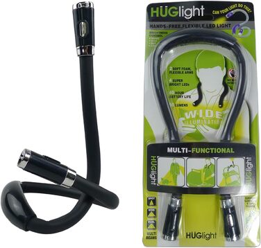 LED лампа для читання GRSTREE з гнучкими підлокітниками, 3 режими яскравості, для читання в ліжку, рукоділля, чорного кольору