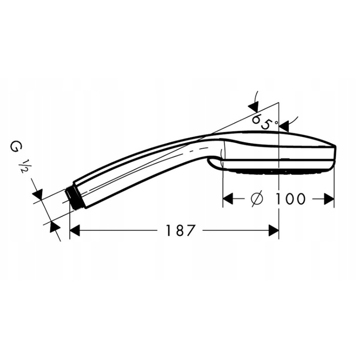Душова лійка Hansgrohe Croma 100 Vario, 4 функції, хром