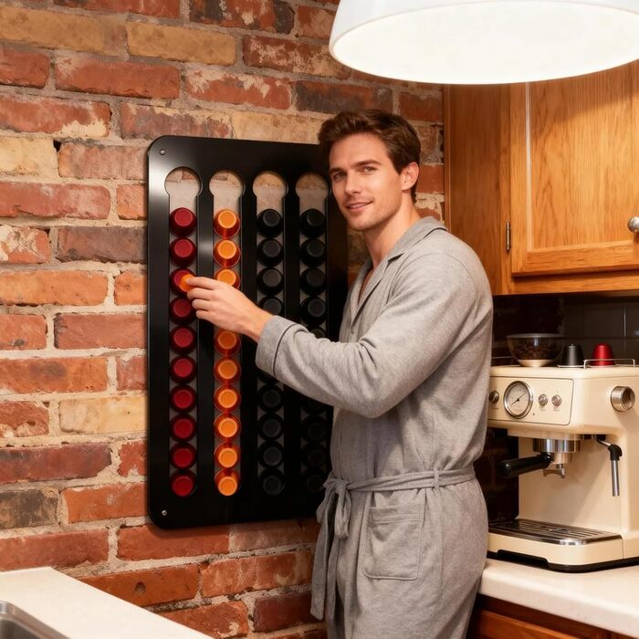 Тримач для капсул Nespresso Original, органайзер для 40 капсул, магнітний, без свердління