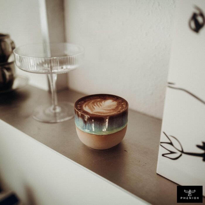 Набір порцелянових чашок Illusion, 4 шт. по 120 мл, без ручки, для еспресо, сумісний з посудомийною машиною, для мікрохвильової печі, подарункова коробка