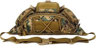 Тактична чоловіча поясна сумка Molle, водонепроникна, унісекс, для туризму, подорожей, бігу, кемпінгу (камуфляж 
