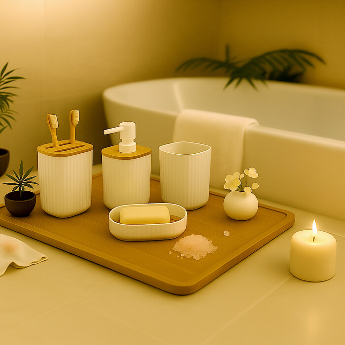 Relaxdays 6-Piece Bathroom Set