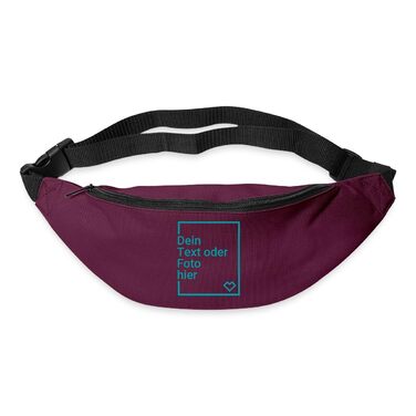 Персоналізована бананка від Spreadshirt: створіть свою з фото або текстом, колір бордовий