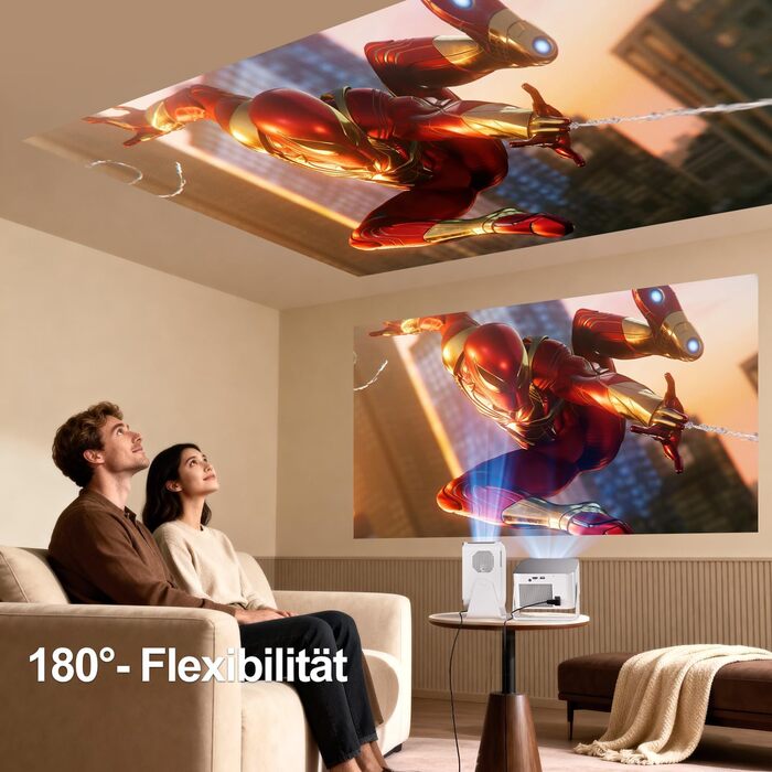 Magcubic Mini Beamer 4K/8K: Портативний проєктор з Android 14, WiFi 6, Bluetooth 5.4, автофокусом та 12W динаміком. Модель HY350MAX