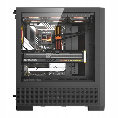 Корпус для ПК DarkFlash AIRNOVA Big Tower ATX, Чорний, 3 вентилятори