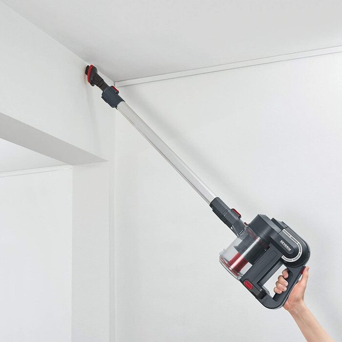 Пилсос Severin S'Power topspin Li 30 ручний та для стіни, акумуляторний, 22.2V, сірий/червоний, HV 7165 Single