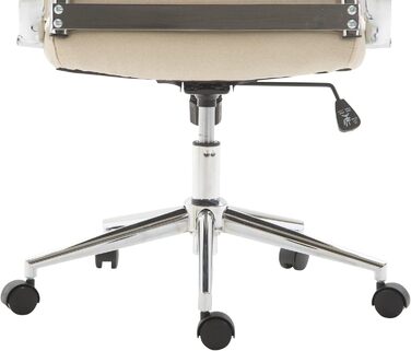 Крісло офісне Kolumbus, тканина, ергономічне, для довготривалої роботи, міцне, для геймінгу та home-office, колір: кремовий