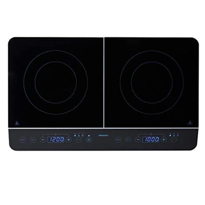 Індукційна варильна поверхня Medion MD 15324, чорна, 2 конфори, 3500 Вт, з LED-дисплеєм