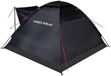 Намет кемпінговий High Peak Campingzelt 3 особи, водонепроникний 1500мм, купольний з тамбуром, іглу з захистом від негоди, для фестивалів з дном-ванною