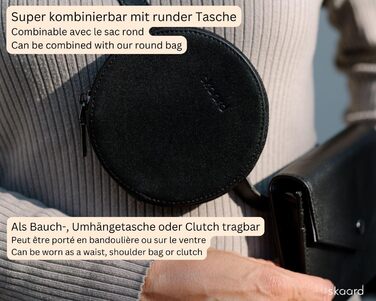 Сумка-бананка Skaard з екошкіри чорного кольору – 3-в-1 (crossbody, на пояс, унісекс) з регульованим ремінцем