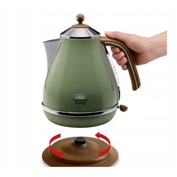 Електричний чайник De'Longhi KBOV 2001.GR, 2000 Вт, 1,7 л, зелений