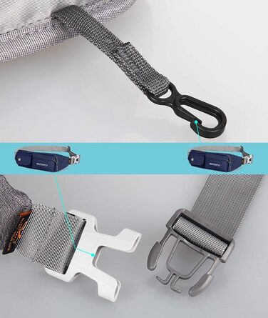 WATERFLY Поясна сумка на пояс для чоловіків та жінок: стильна нагрудна сумка для спорту, бігу, прогулянок з собакою, подорожей (Темно-синій)