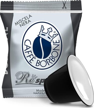Кавові капсули Caffè Borbone Respresso Schwarze Mischung, сумісні з Nespresso, чорна кавова суміш, 100 шт