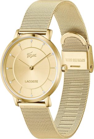 Годинник Lacoste Analog Quartz Crocorigin для жінок з браслетом з нержавіючої сталі золотого кольору