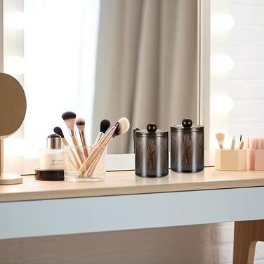 Контейнер для ватних паличок та дисків, органайзер для косметики з нержавіючою сталлю