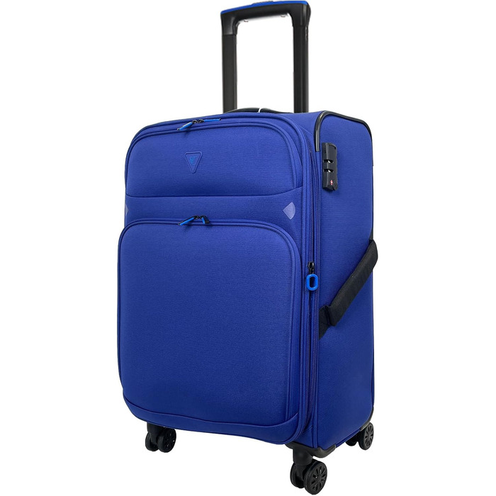 Бізнес валіза Weichschalenkoffer на 4 колесах Blue-Violet, 24'' із розширенням, TSA-замком, Breeze II, дорожня валіза для подорожей