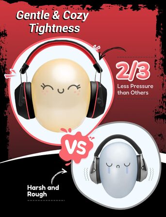 iClever навушники з шумозаглушенням для дітей (Рожеві котячі вушка) (Чорний та червоний)