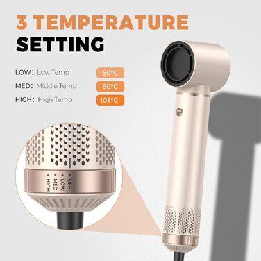 Набір для укладки волосся 5 в 1 Haarstyler: фен, круглі щітки, плойка для локонів, термощітка. Ідеально для випрямлення, сушіння, створення об'єму та локонів.