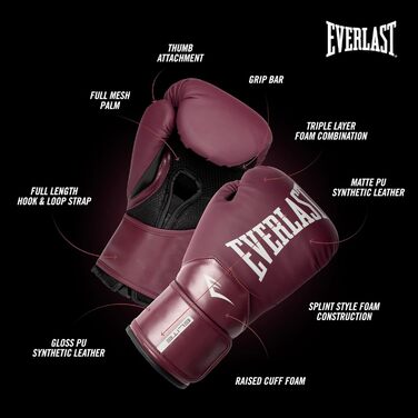 Боксерські рукавички Everlast Elite Prostyle для жінок, 12oz, фіолетовий
