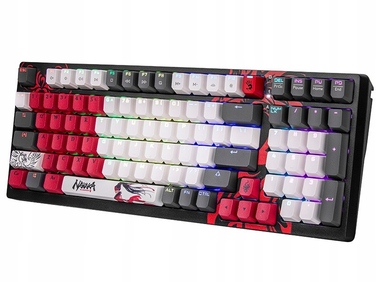 Механічна клавіатура A4Tech, чорна, USB, з RGB-підсвіткою та цифровим блоком