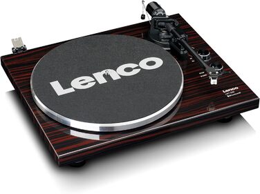Програвач вінілу Lenco LBT-188 Bluetooth коричневий (горіх) - Ремінний привід, 2 швидкості, оцифрування на MP3
