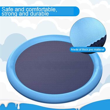 Dog pool for dogs, splash pool for pets, 100cm foldable sprinkler and splash play mat, dog splash pool, summer toy, spray cushion garden outdoor portable sprinkler