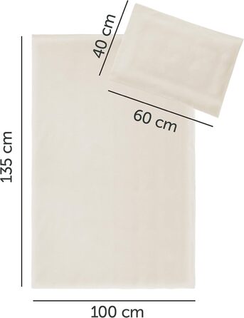 Набір постільної білизни для дитячого ліжечка MAKIAN, 100% бавовна, дихаюча, легка у догляді, Oeko-Tex, бежевий | 100x135 см, 40x60 см