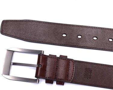 Чоловічий шкіряний ремінь Beltox Fine Casual Jeans, ширина 38 мм, пряжка з металевого сплаву, для джинсів та повсякденного носіння, кольори: Braun, Kaffee, розмір 44-46